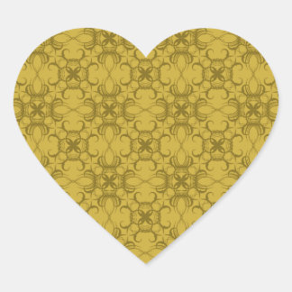 Wedding Hearts Tan And Brown Pattern Envelope Seal
