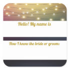 Wedding Hello Name Tag How I Know