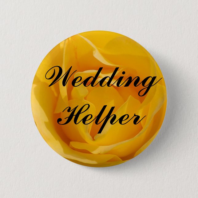 Wedding Helper 6 Cm Round Badge (Front)