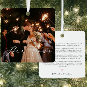 Wedding Her Vows Photo Keepsake Metal Ornament
