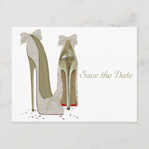 Wedding High Heels Paper Products Announcement Postcard