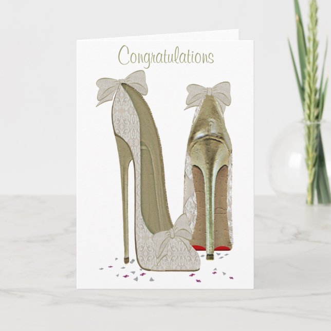 Wedding High Heels Paper Products Card (Front)