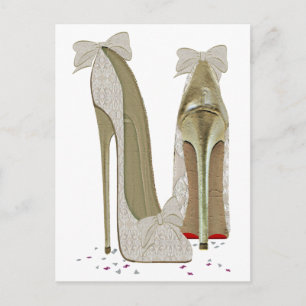 Wedding High Heels Paper Products Postcard