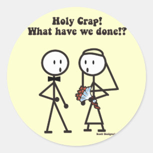 Wedding Holy Crap Stickers