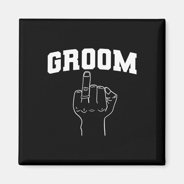 Wedding Honeymoon Bachelor Finger Ring Hub  Magnet (Front)