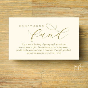 Wedding Honeymoon Fund, A Note on Gifts Enclosure Card