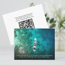 Wedding Honeymoon Fund Gift Donation QR Code Enclosure Card