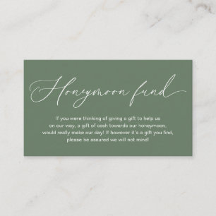Wedding Honeymoon Fund, Gifts in Cash Wishing Well Enclosure Card
