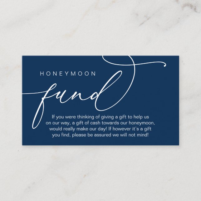 Wedding Honeymoon Fund, Gifts in Cash Wishing Well Enclosure Card (Front)