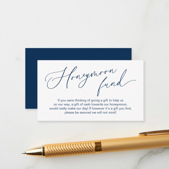 Wedding Honeymoon Fund, Gifts in Cash Wishing Well Enclosure Card (Front/Back In Situ)