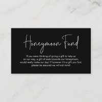 Wedding Honeymoon Fund, Modern Handwritten Script