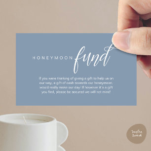 Wedding Honeymoon Fund, Wish, Cash, Modern Classy Enclosure Card
