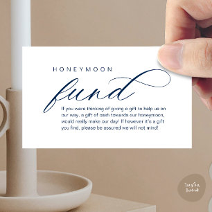Wedding Honeymoon Fund, Wish, Modern Classy Enclosure Card