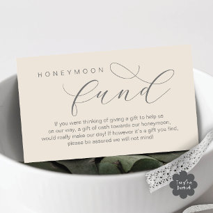 Wedding Honeymoon Fund, Wish, Modern minimal Enclosure Card