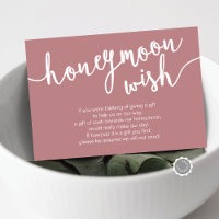 Wedding Honeymoon Wish Fund, Dusty Rose