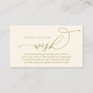 Wedding Honeymoon Wish, Gifts in Cash Wishing Well Enclosure Card