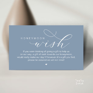 Wedding Honeymoon Wish, Modern Classy Enclosure Card