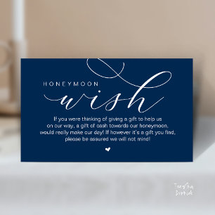 Wedding Honeymoon Wish, Modern elegance minimal Enclosure Card