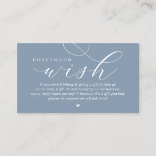 Wedding Honeymoon Wish, Modern elegance minimal Enclosure Card