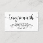 Wedding Honeymoon Wish or Fund, Modern Script Enclosure Card<br><div class="desc">This is the modern simple calligraphy Script,  Wedding Enclosure Card. You can change the font colours,  and add your wedding honeymoon wish or honeymoon fund details in the matching font / lettering. #TeeshaDerrick</div>