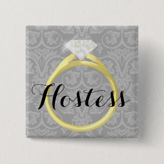 Wedding Hostess Bridal Wedding Party Name Tag 15 Cm Square Badge