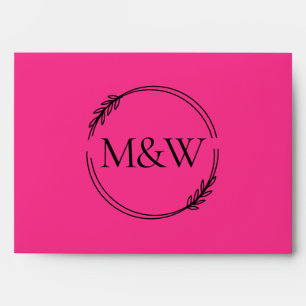 Wedding Hot Pink Fuchsia Invitation Colour Palette Envelope