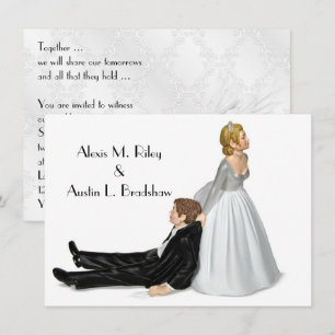 Wedding Humour On White Invitation