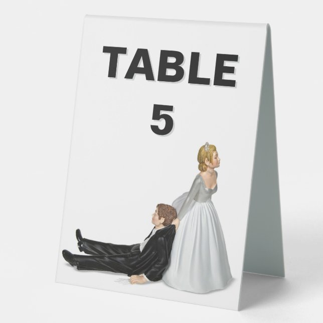 Wedding Humour Table Number (Front)