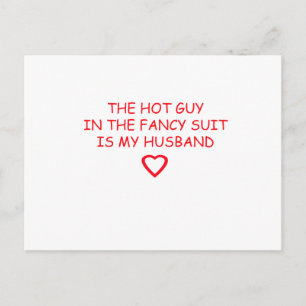 WEDDING HUSBAND STUFF POSTCARD