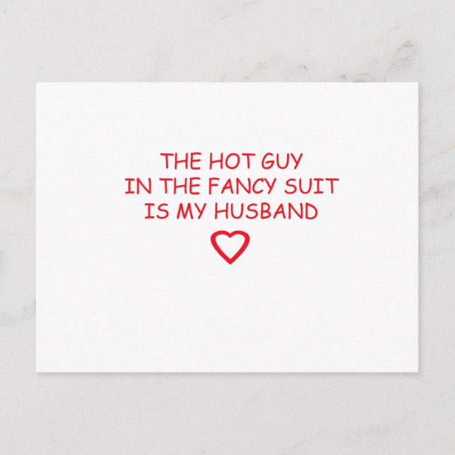 WEDDING HUSBAND STUFF POSTCARD (Front)