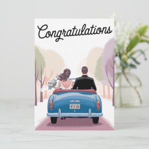 Wedding Husband Wife Congratulations Marriage Gift Invitation