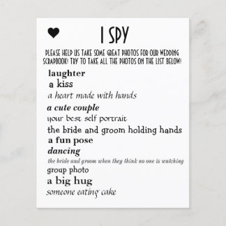 Wedding I Spy