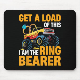 Wedding Iam The Ring Bearer Funny Monster Truck Bo Mouse Mat
