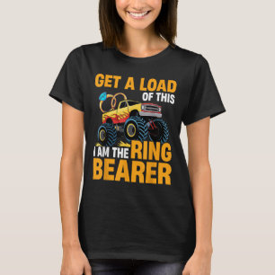 Wedding Iam The Ring Bearer Funny Monster Truck Bo T-Shirt