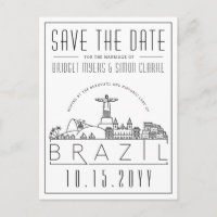 Wedding in Brazil | Stylised Skyline Save the Date