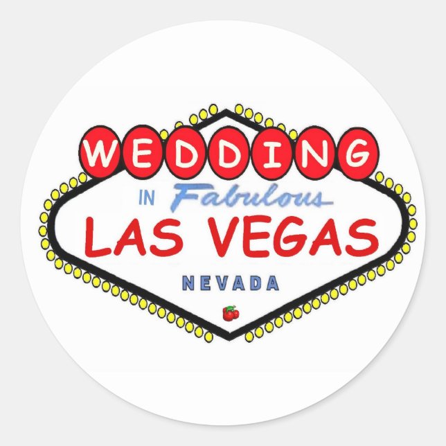 WEDDING In Fabulous Las Vegas Cherry logo sticker (Front)