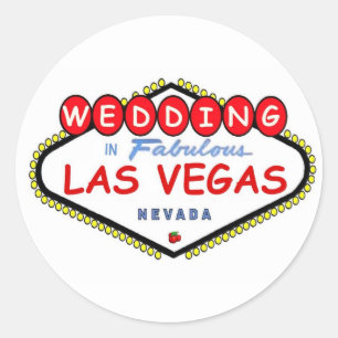 WEDDING In Fabulous Las Vegas Cherry logo sticker