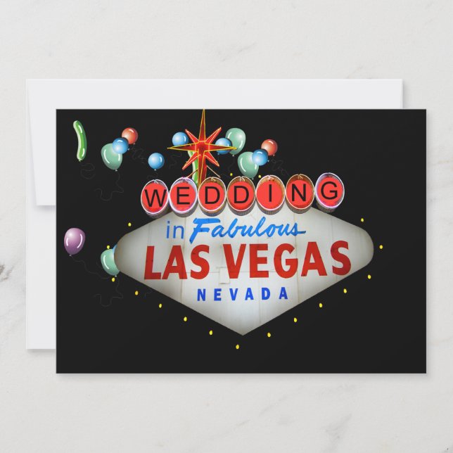 Wedding in Fabulous Las Vegas Invitations (Front)