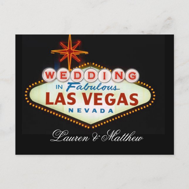 Wedding in Fabulous Las Vegas Postcard (Front)