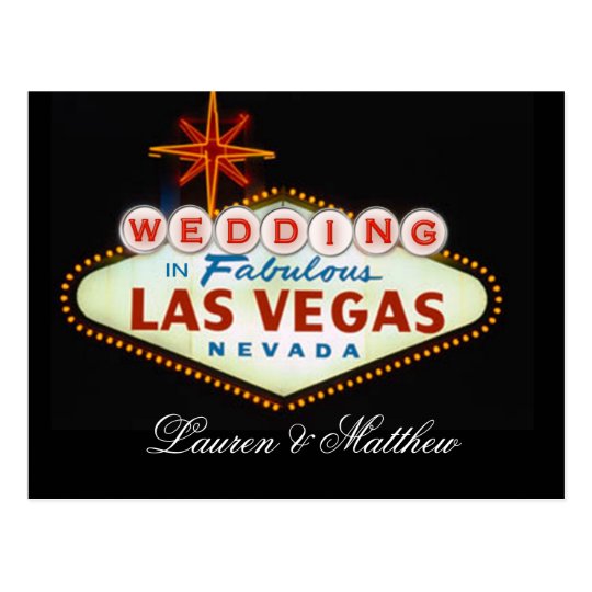 Wedding in Fabulous Las Vegas Postcard