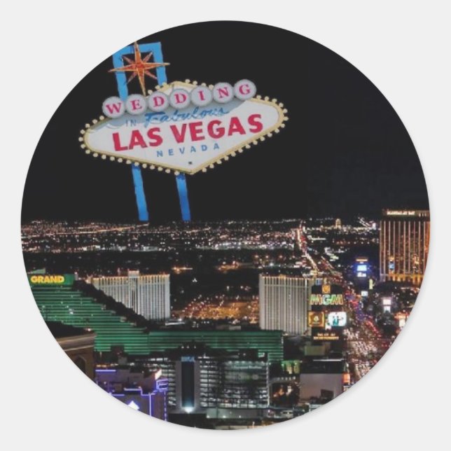 WEDDING IN Fabulous Las Vegas Sticker (Front)