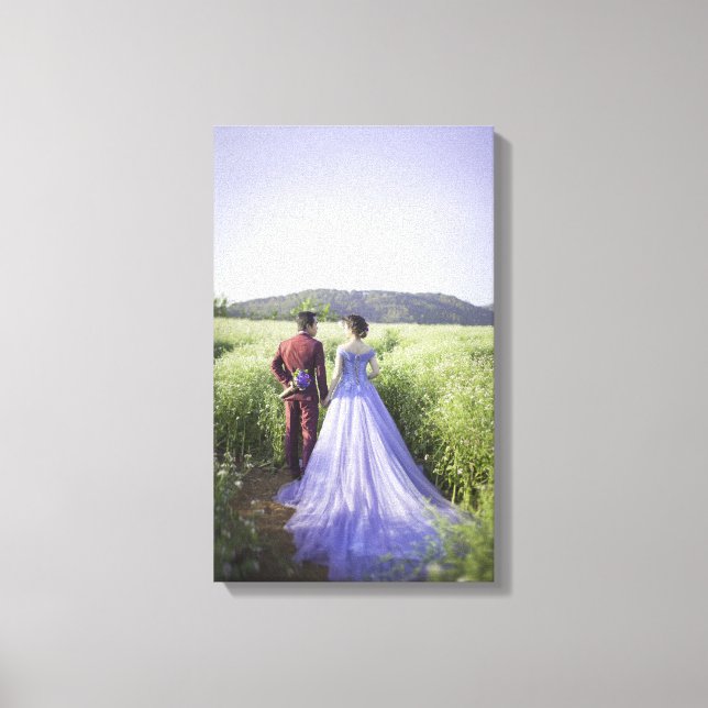 Wedding in Field Canvas Print (Front)