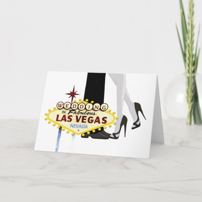 Wedding In Las Vegas Announcement Card (Front)