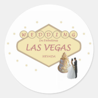 WEDDING in Las Vegas B&G with Cake Sticker
