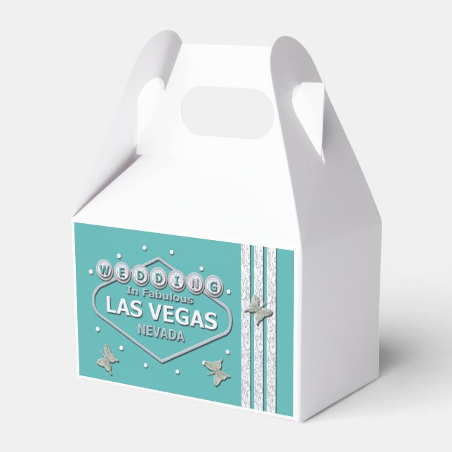 WEDDING In Las Vegas GABLE Favour Box (Front Side)