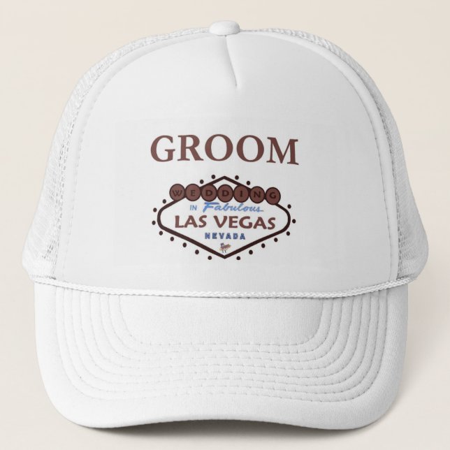 WEDDING In Las Vegas Groom Cap (Front)