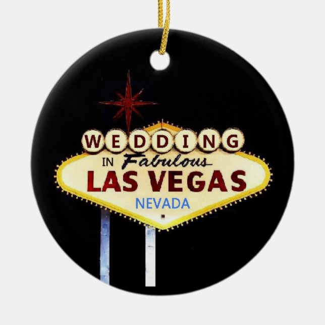 WEDDING In Las Vegas Keepsake Ornament (Front)