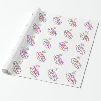 WEDDING IN LAS VEGAS PINK LOGO WRAPPING PAPER