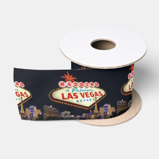 WEDDING in Las Vegas Ribbon Satin Ribbon