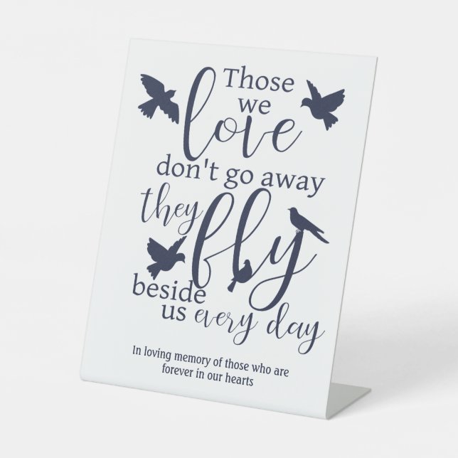 Wedding In loving Memory Table Pedestal Sign (Front)